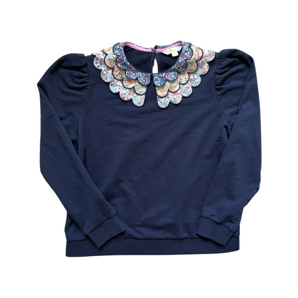 Boden Hattie Collar Sweatshirt Size 12 - Picture 6 of 12